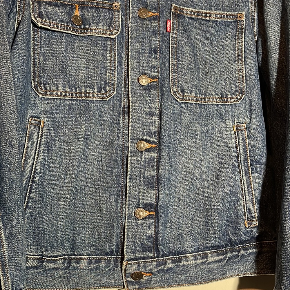 Levi’s Trucker Chore Jacket corduroy neck Size small oversized fit - Picture 3 of 9